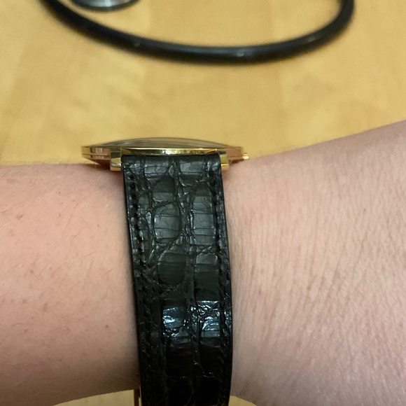 Authentic Vintage Movado Museum Dial Original Black Leather Works New Battery main image 14
